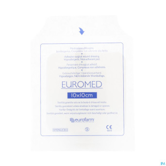 Euromed 10x10cm 1 pansement d'ile steril