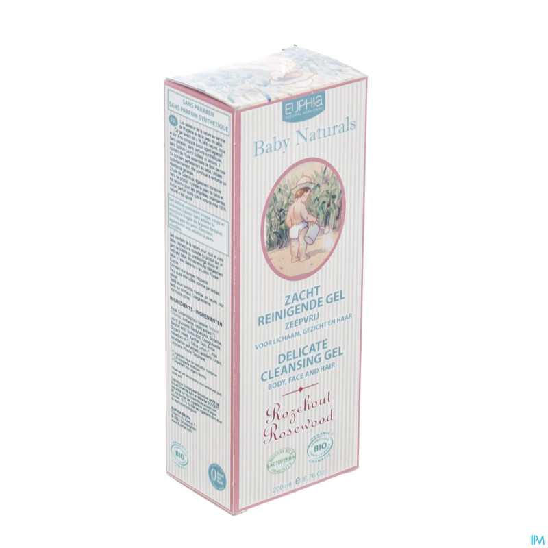Euphia baby gel lavant s/savon bois de rose  200ml