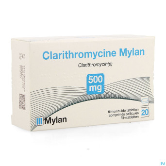 Clarithromycine viatris 500mg comp pell 20