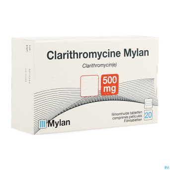 Clarithromycine viatris 500mg comp pell 20