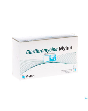 Clarithromycine viatris 500mg comp pell 20
