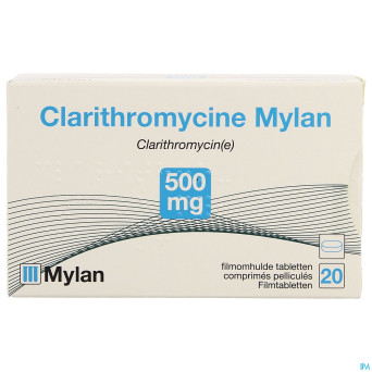 Clarithromycine viatris 500mg comp pell 20