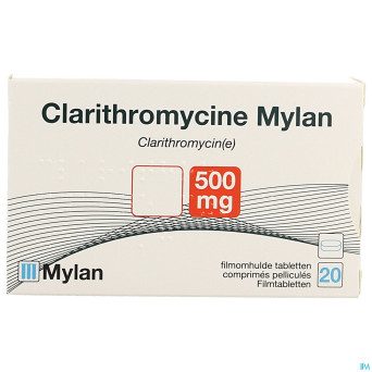 Clarithromycine viatris 500mg comp pell 20