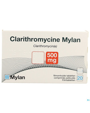 Clarithromycine viatris 500mg comp pell 20