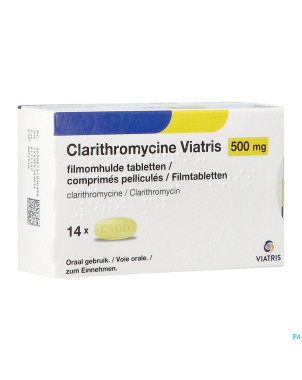 Clarithromycine viatris 500mg comp pell 14