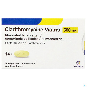 Clarithromycine viatris 500mg comp pell 14