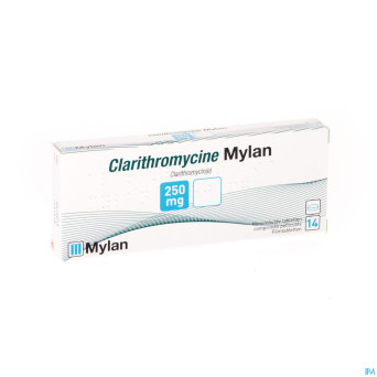 Clarithromycine mylan comp.pel. 14 x 250 mg