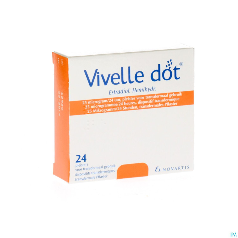 Vivelle dot 25,0 ug pleisters 24 x 25,0 ug