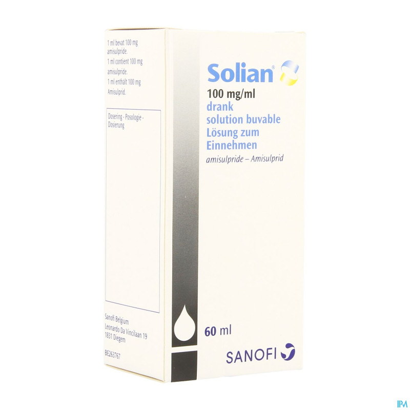 Solian sol per os fl 60 ml 100 mg/ml