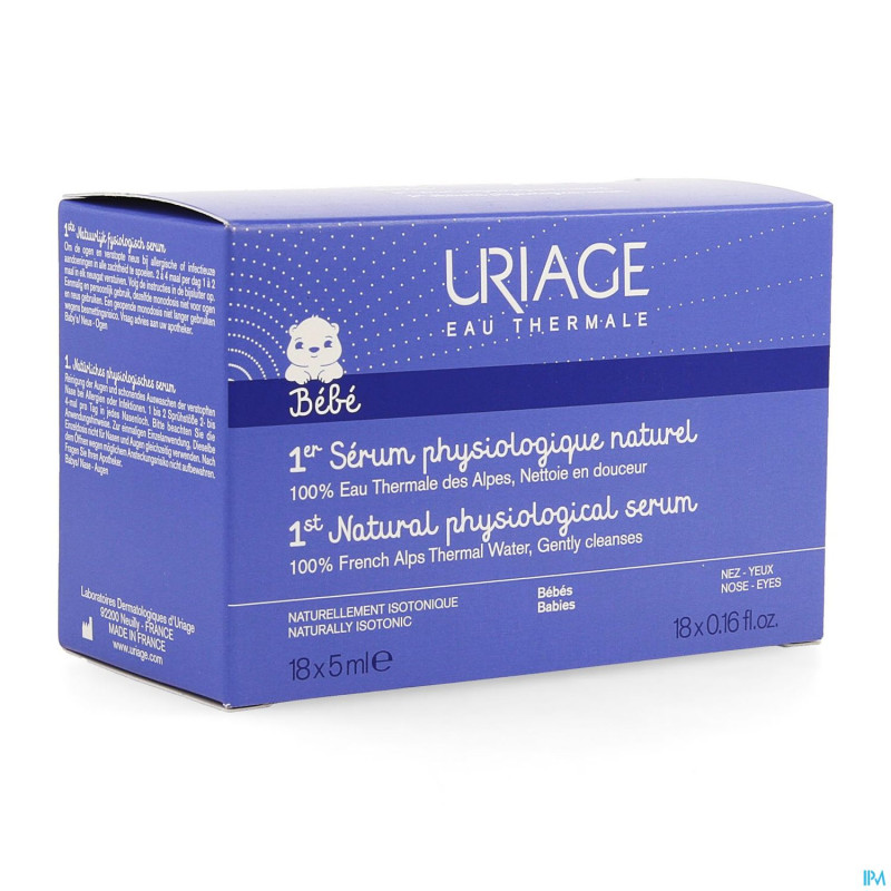 Uriage isophy serum physio naturel unidose 20x5ml