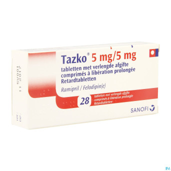 Tazko 5,0/5,0 mg liberat prol comp 28 x 5,0 mg