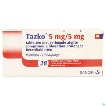 Tazko 5,0/5,0 mg liberat prol comp 28 x 5,0 mg