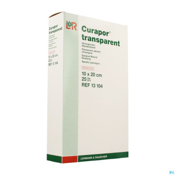 Curapor transparent steril    10cmx20cm  25 13104