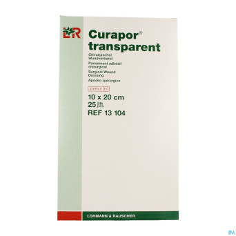 Curapor transparent steril    10cmx20cm  25 13104