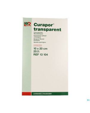 Curapor transparent steril    10cmx20cm  25 13104