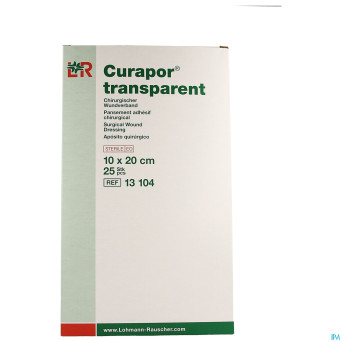Curapor transparent steril    10cmx20cm  25 13104