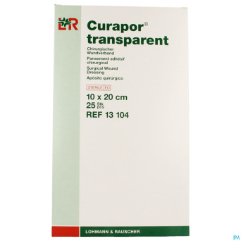 Curapor transparent steril    10cmx20cm  25 13104