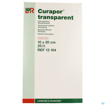Curapor transparent steril    10cmx20cm  25 13104