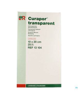 Curapor transparent steril    10cmx20cm  25 13104