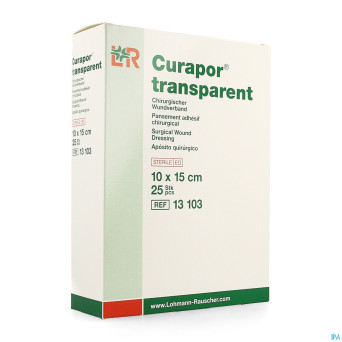 Curapor transparent steril    10cmx15cm  25 13103