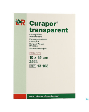 Curapor transparent steril    10cmx15cm  25 13103