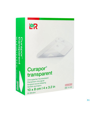 Curapor transparent steril    10cmx 8cm  25 13102