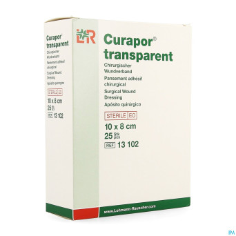 Curapor transparent steril    10cmx 8cm  25 13102