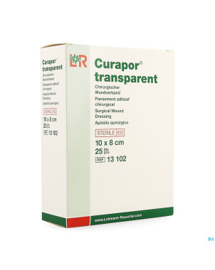 Curapor transparent steril    10cmx 8cm  25 13102