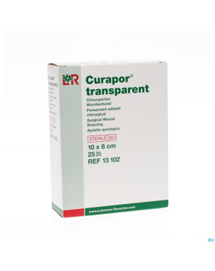 Curapor transparent steril    10cmx 8cm  25 13102