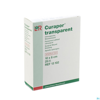 Curapor transparent steril    10cmx 8cm  25 13102