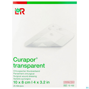 Curapor transparent steril    10cmx 8cm  25 13102