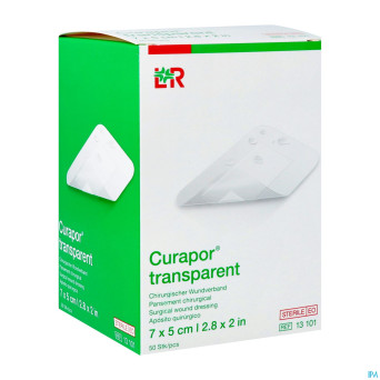 Curapor transparent steril    7cmx 5cm  50 13101