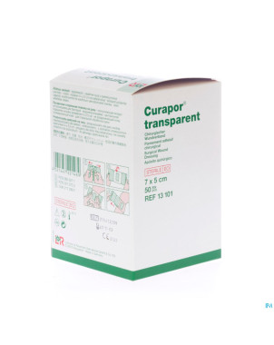 Curapor transparent steril    7cmx 5cm  50 13101