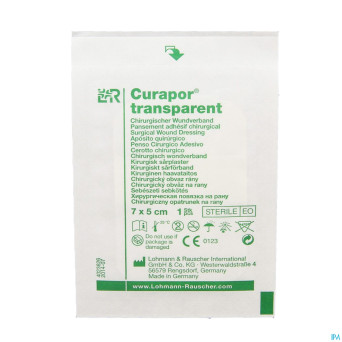 Curapor transparent steril    7cmx 5cm  50 13101