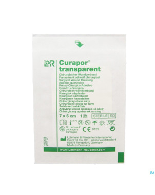 Curapor transparent steril    7cmx 5cm  50 13101