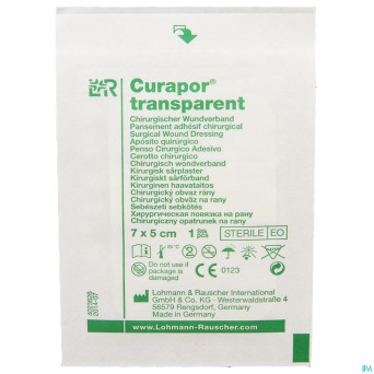 Curapor transparent steril    7cmx 5cm  50 13101