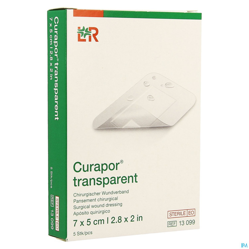 Curapor transparent steril    7cmx 5cm   5 13099