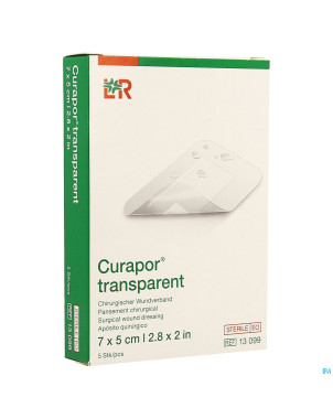 Curapor transparent steril    7cmx 5cm   5 13099