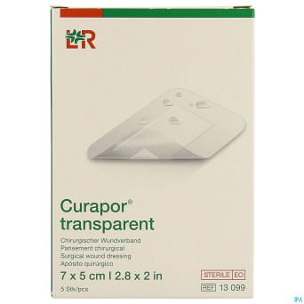 Curapor transparent steril    7cmx 5cm   5 13099