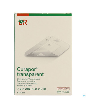 Curapor transparent steril    7cmx 5cm   5 13099