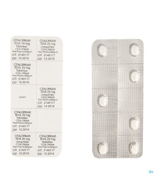 Citalopram teva comp pell. 56 x 20 mg