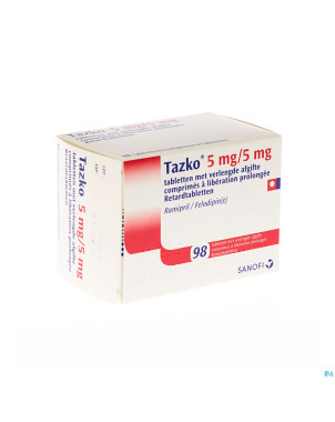 Tazko 5,0/5,0 mg liberat prolon comp 98 x 5
