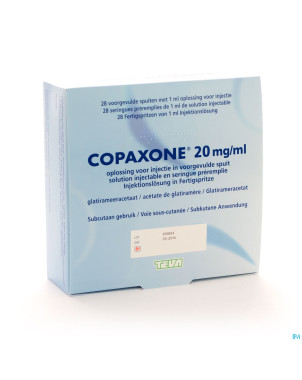 Copaxone 20mg/ml sol inj seringue prerempli 28