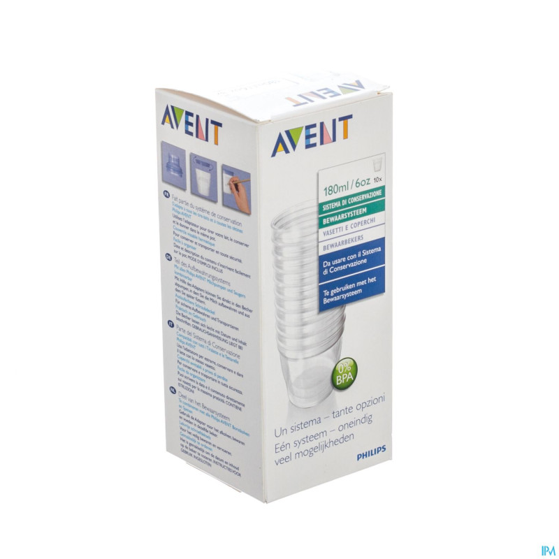 Avent via rechanges disposable pot 10x180ml