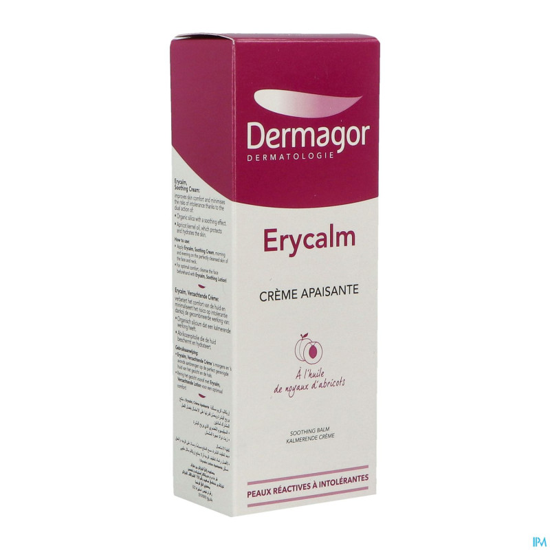 Dermagor erycalm soin apaisant peau reactive  40ml