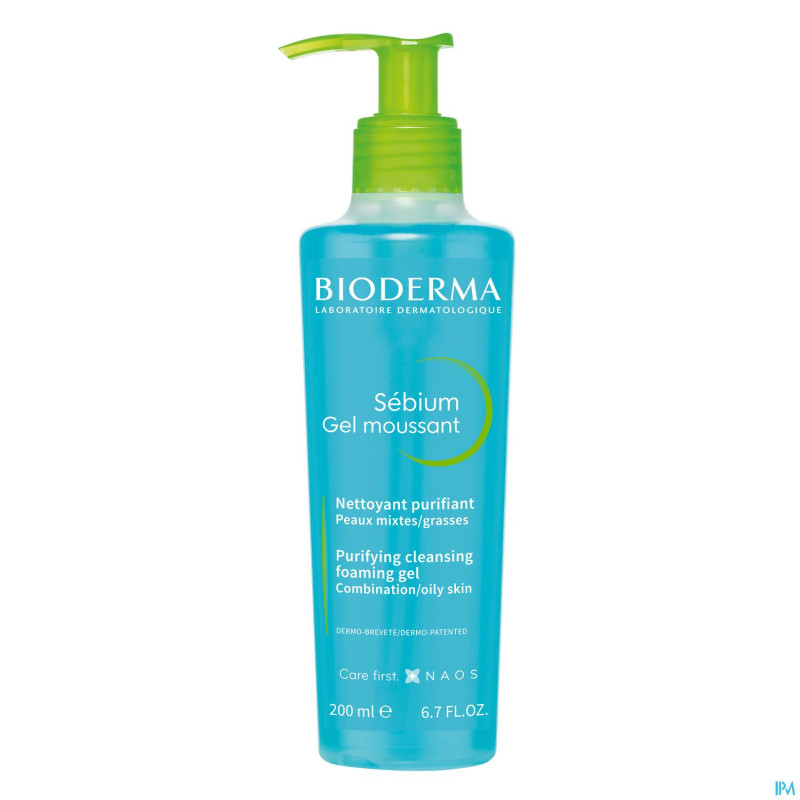 Bioderma sebium gel moussant peau grasse    200ml