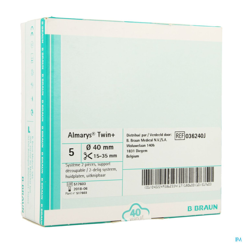 Almarys twin plus plaques 40/15-35mm 5 036240j