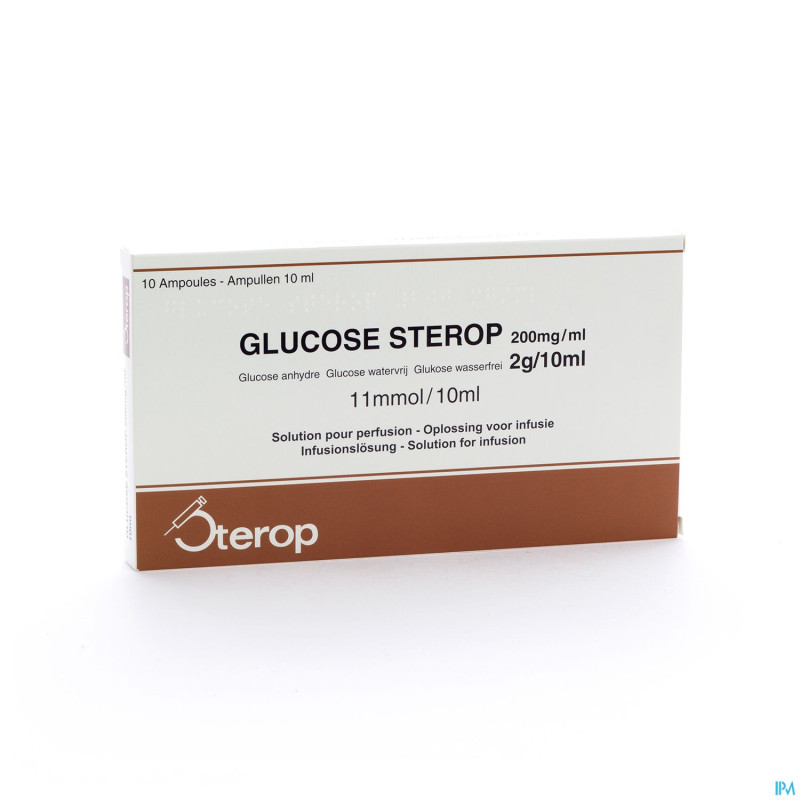 Glucose 20 % sterop 2 g/10 ml  10