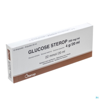 Glucose 20 % sterop 4 g/20 ml  10