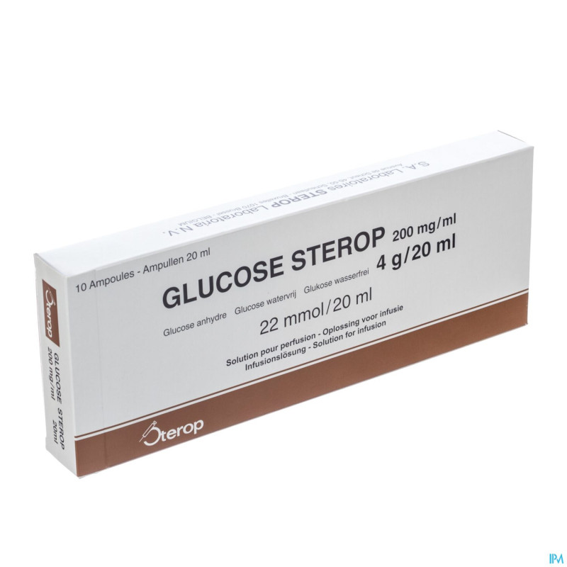 Glucose 20 % sterop 4 g/20 ml  10
